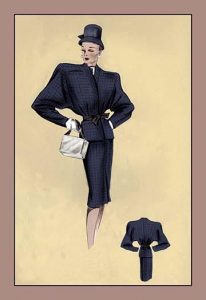 Navy Cardigan Suit