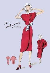 Red Dress with Matching Overcoat
