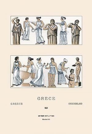 Grecian Women Dressing(20" x 30") Canvas Wall Art