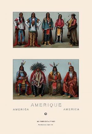 Native Americans of Mississippi and Colorado(20" x 30") Canvas Wall Art