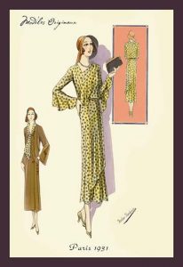 Ruffled Autumn Dress and Overcoat