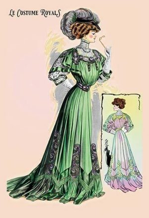 Le Costume Royals: Emerald Charm(20" x 30") Canvas Wall Art