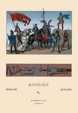 French Military Costumes and Weapons, 1439-1450(20" x 30") Canvas Wall Art