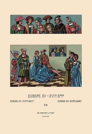 Europe - Costumes of Pageantry, 1400-1600(20" x 30") Canvas Wall Art