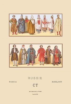 Russi Historical Figures and Popular Costumes #2(20" x 30") Canvas Wall Art