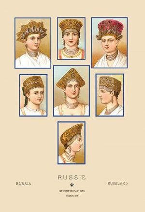 Russian Hats and Hairstyles #2(20" x 30") Canvas Wall Art