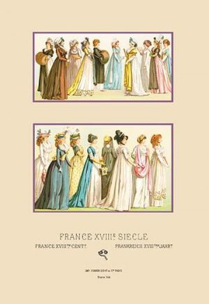 French Gowns, 1694-1800(20" x 30") Canvas Wall Art