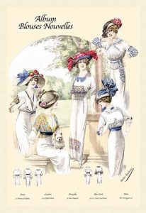 Album Blouses Nouvelles: Ladies in Patterned Dresses