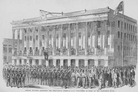 Confederate General McGowan addresses South Carolina Abbeville Volunteers
