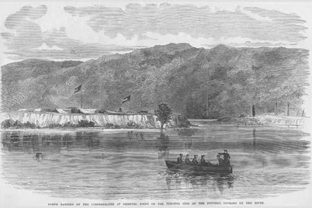 " Confederate Fort at Shipping Point, Virginia on the Potomac"