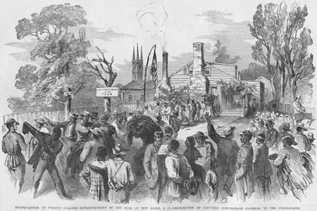 Distribution of Clothing to ex-salve contrabands by the Superintendent of the Poor