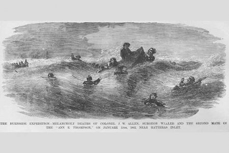 Drowning on the Burnside Expedition at Cape Hatteras
