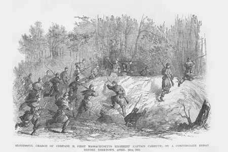 Massachusetts Charges Confederate Redan Before Yorktown