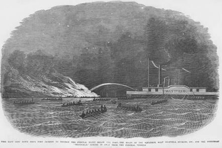 Confederate Fire Barge sent to sink the Westfield