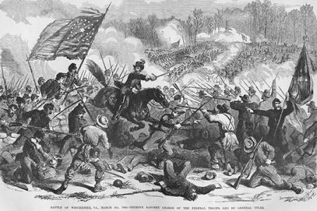 " Battle of Winchester, Virginia; a charge led by General Tyler"