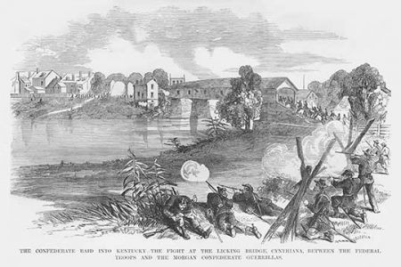 Confederate Raid into Kentucky at Licking Bridge against Morgan Guerillas