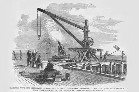 Firing the Sawyer Gun at Sewell's Point