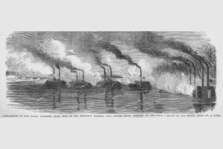 " Bombardment of Fort Henry, Tennessee on the Mississippi"