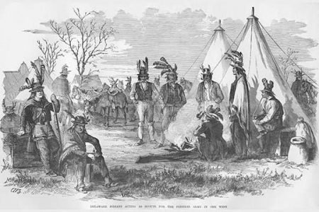 Delaware Indians Acting as Scouts for Fremont