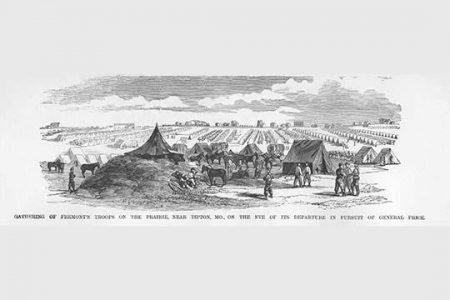 Fremont's Encampment on his way to engage General Price