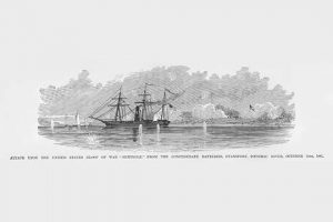 Confederate Bombardment of US War Sloop "Seminole"(20" x 30") Canvas Wall Art