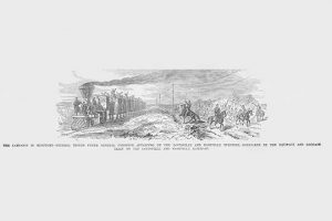 Federal Troops Under Johnston on Louisville & Nashville Turnpike(20" x 30") Canvas Wall Art