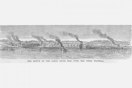 Union Flotilla at the Mouth of Yazoo River