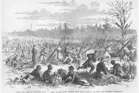" Carrying rails and gathering persimmon at Stafford's Store, Virginia"