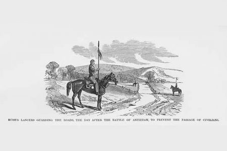 Rush's Lancers Guard Road after Antietam