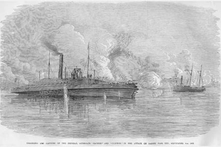 " Capture of Federal Gunboats "Sachem" & "Clifton"