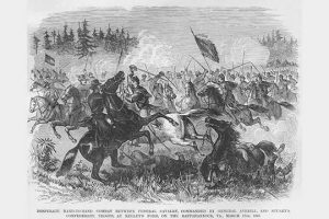 JEB Stuart & General Averill Battle at Kelly's Ford on the Rappahannock(20" x 30") Canvas Wall Art