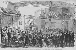 Confederate Senate convenes in Montgomery, Alabama(20" x 30") Canvas Wall Art