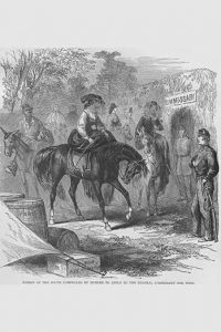 Confederate women compelled to apply for food at the Federal Commissary