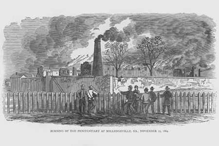 " Burning the Penitentiary in Milledgeville, Georgia"