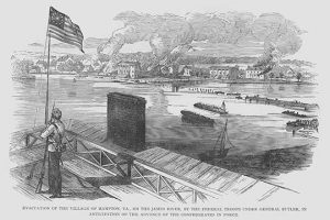 Evacuation of Hampton, Virginia by Butler(20" x 30") Canvas Wall Art