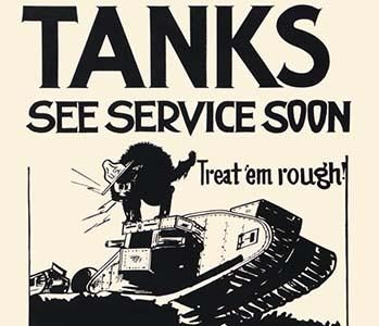 " Join the tanks, see service soon Treat 'em rough!"