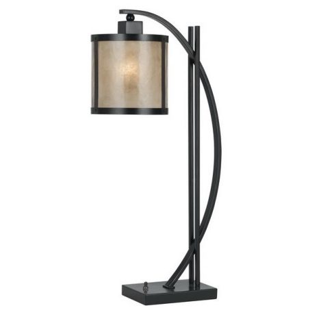 CAL Lighting BO-2320TB 60W Mica Table Lamp in Iron