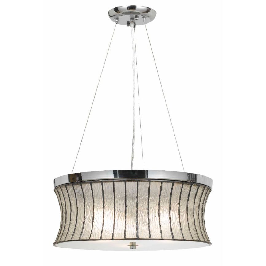 Cal Lighting FX-3546/1P Glass Delray 3 Light Full Sized Pendant