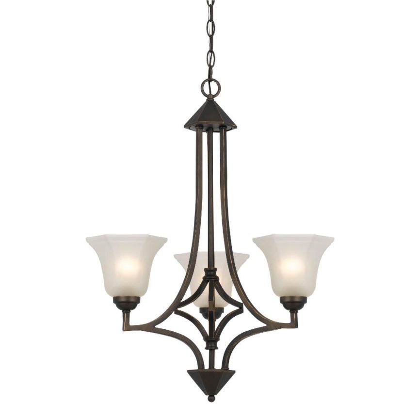Cal Lighting FX-3551/3 Dark Bronze Westbrook 3 Light 1 Tier Chandelier