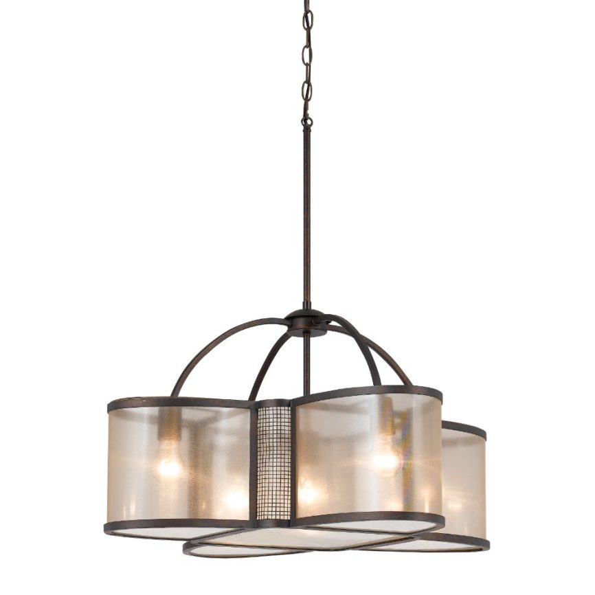 Cal Lighting FX-3555/5 Bronze Dixon 5 Light 1 Tier Chandelier
