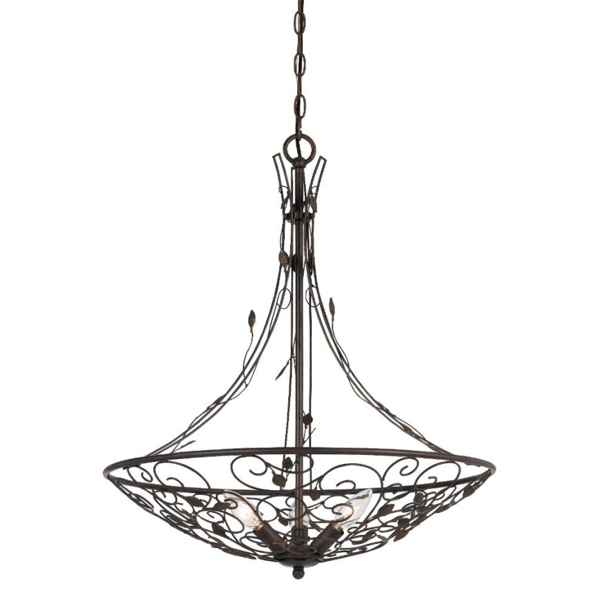Cal Lighting FX-3560/3 Iron Rust Varano 3 Light 1 Tier Chandelier