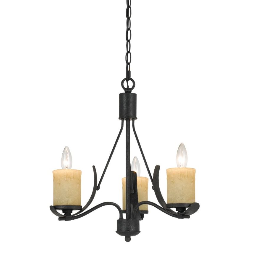 Cal Lighting FX-3561/3 Black Smith Morelis 3 Light 1 Tier Chandelier