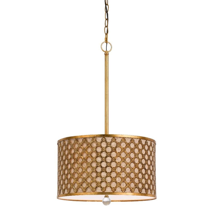 Cal Lighting FX-3597-1P French Gold Fairview 3 Light Chandelier