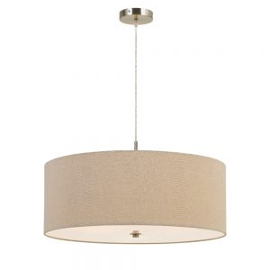 Cal Lighting FX-3627-3P Addison 12.25" Height Fabric Pendant Fixture in Burlap