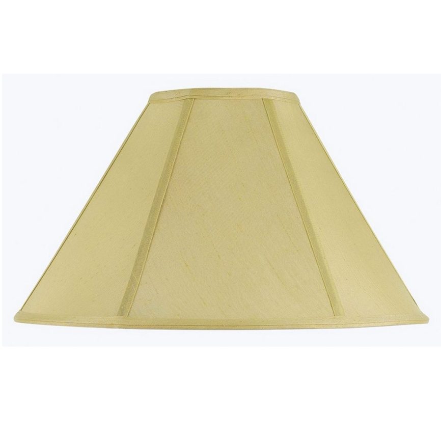 21-CM Coolie Vertical Piped Basic Fabric Shade in Champagne