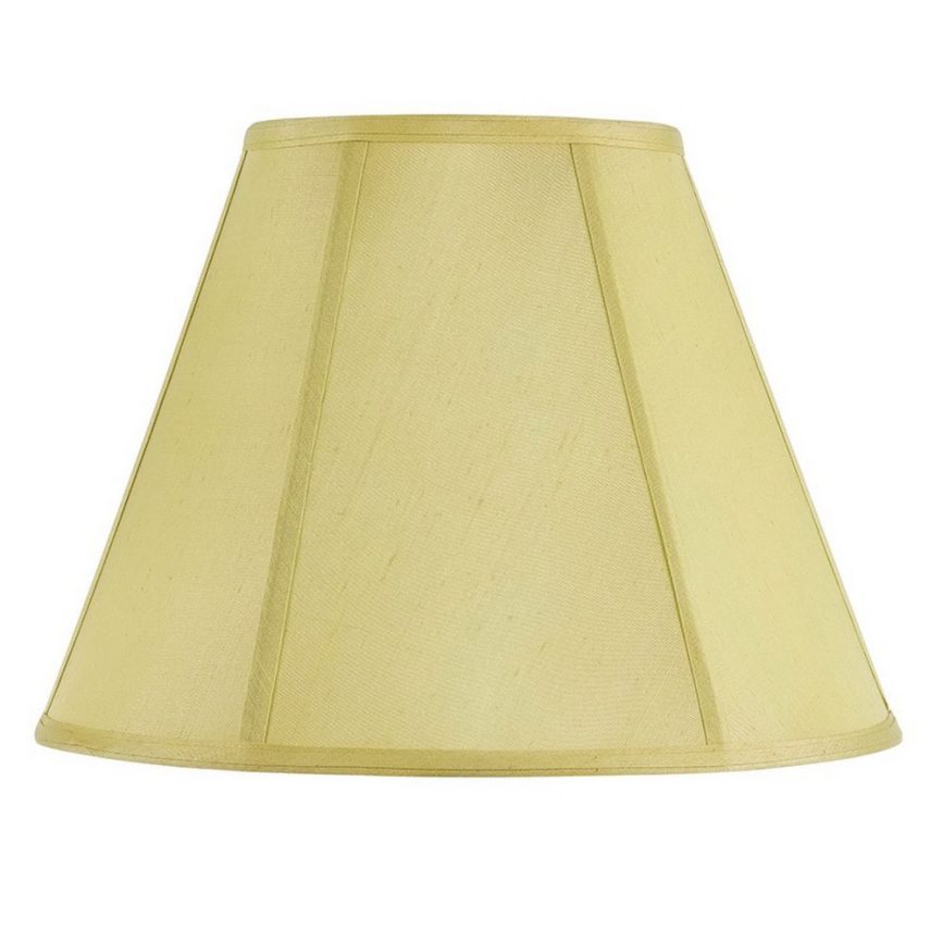 CAL Lighting 14-CM Vertical Piped Basic Empire Fabric Shade in Champagne